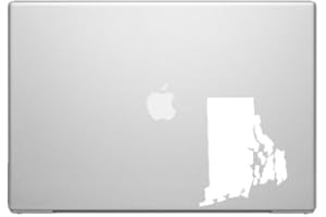 IVYBEE DECALS Rhode Island Ocean State Pride Decal Sticker - White 5" Vinyl Decal for Cars, Laptops