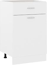 vidaXL Drawer Bottom Cabinet Engineered Wood White 50x46x81.5 cm