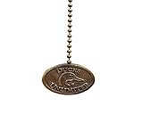 Ceiling Fan Pull Chain Ducks Unlimited Oval - Antique Brass