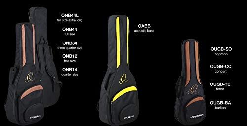 Ortega Guitars Pro Series Bag - Tenor Ukulele Bag - Height 68 cm - Wide Neck Brace - Shoulder Straps - Nylon, Black (OUGB-TE) - Image 4