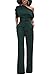 ONLYSHE Womens Sexy Half Sleeve One Shoulder Tied Waist Bodycon Party Clubwear Jumpsuit Rompers