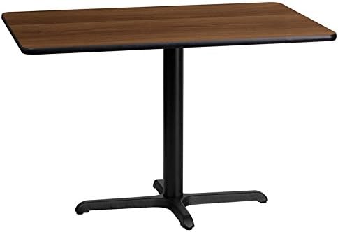 Dyersburg 24" x 42'' Rectangular Walnut Laminate Table Top w/30 H X-Base