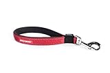 EzyDog Neo Mongrel Short Dog Leash for Large Dogs - Reflective Stitching for Nighttime Safety with a Heavy Duty Snap Hook for Comfort and Control - Add an Extension for a Full Size Leash (Red)