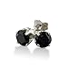 1/2ct Black Diamond Stud Earrings in 10k White Gold