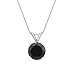 1/4 to 2 Carat Black Diamond Round Solitaire Pendant Necklace in 14k Gold with 18 Inch Chain Spring Ring 4-Prong Set cttw by Diamond Wish