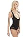 Shymay Women's Lace Body Shaper Open Bust Shapewear Bodysuit Slimming Body Briefer (Black, Large)