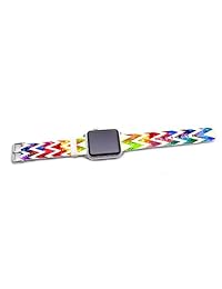 Apple Watch Band Reemplazo 42 mm de piel auténtica piel, iWatch Correa Cool café y Verde Camuflaje