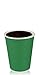 Golden Spoon Infinity 50 Pack Premium Hot Paper Cups with Lids - NO Leaks 100% Spill Proof - Ripple Insulated - No Sleeves Needed - Green (16 Ounce)