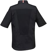 Portwest C738 Men’s Mesh Air Pro Chef Jacket Short Sleeve Black XL view 2