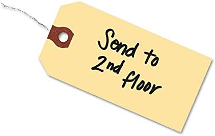 Avery 12604 Double Wired Shipping Tags, 13pt. Stock, 4 1/4 x 2 1/8, Manila, 1,000/Box