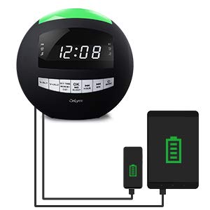 Alarm Clock Radio, Bluetooth Clock, AM FM Radio,USB Chargers, AUX-in, 7 Colored Night Light, Slider Dimmer, Dual Alarms, Sleep Timer, Big Snooze for Bedrooms, Desk, Heavy Sleepers, Kids