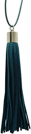 Premium Blue Essential Oil Leather Tassel - Aromatherapy Car Diffuser - Hang on Backpack, Purse or Bag