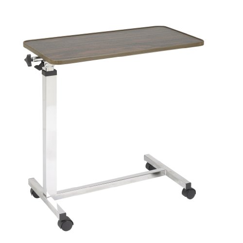 Drive Medical Tilt Top Overbed Table, Walnut Pricepulse