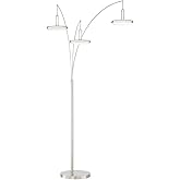 Lite Source LED 3-LITE Arch LAMP, Brushed Nickel, Type LED 15Wx3 LS-83278BN, Silver, 90.00x32.50x62.00