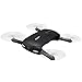 Hobbylane Self-timer Foldable Drone with Camera, Altitude Hold Smartphone Mobile WiFi Remote Control FPV Selfies Quadcopter, Pocket Drone with 0.3MP Camera Headless Mode Led Night Lights (Black)