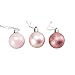 Juvale 48-Pack Mini Christmas Tree Ornaments - Pink Shatterproof Small Christmas Balls Decoration, Assorted 3-Finish Pearly Luster, Matte, Glitter, Hanging Plastic Bauble Holiday Decor, 1.5 Inches