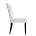 Modway Silhouette Modern Tufted Faux Leather Upholstered Parsons, Dining Chair, White
