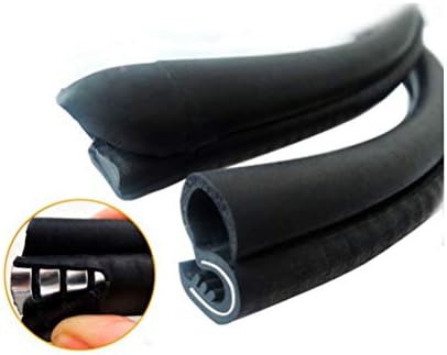 Parlmu Seal Rubber Auto Door and Window Strip Noise Insulation Tirm Car Universal Front Rear Edge weatherstrip dustproof B Pillar Accessories 2x85cm