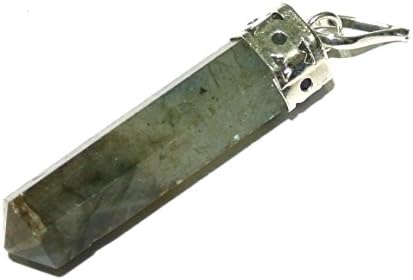 Labradorite Crystal Gemstone Facet Point Wellness Reiki Pendant