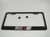 Mitsubishi Ralliart Black License Plate Frame with Cap