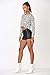 J2 LOVE Made in USA Faux Leather Hot Pants Shorts, Black, Medium
