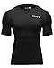 BALEAF Men's Short Sleeve Compression Shirts Gym Base Layer Compression Tops Color Black Size L