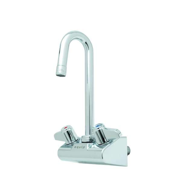 T&S Brass 5F-4WLX03-VF05 Equip 4" Wall Mount Faucet with 3" Swivel Gooseneck, 0…