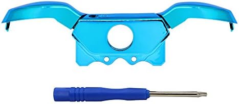 Hisonders Replacement LB RB Chrome LBRB Bumpers Triggers &amp; Middle Kits with T8 Tools for Xbox One Elite Controllers &amp; Xbox One Controllers with 3.5mm Jack Version (Blue)