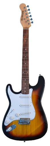 Full Size Lefty Electric Guitar Left Handed with Free Carrying Bag, Cable and Strap, & DirectlyCheap(TM) Translucent Blue Medium Guitar Pick