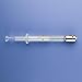 Luer Lock Glass Syringe 1ml/cc Metal Head Reusable Laboratory Sampler Standard Diameter, 2Pcs
