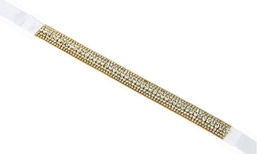 Lux Bridal Cupchain Satin Ribbon Bling Wedding Dress Belt