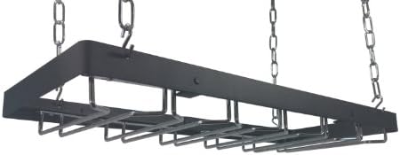 Rogar Hanging Wine Glass Rack- in Black