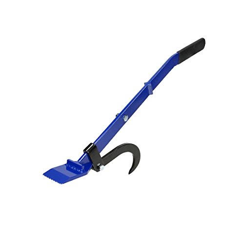 ECD Germany Fällheber mit Wendehaken - 80cm - aus Stahl - gummierten Handgriff - max. Belastung 500 kg - Stammwender…