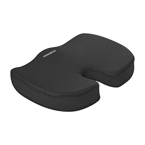 MUBSON Cojin para Coxis y Ciatica de Gel para Mejorar Postura y Reducir Dolores de Espalda. Cojin para Silla Gamer o de Oficina. Cojin Ortopedico con Base Antideslizante. Coccyx Seat. Donut Pillow