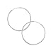 Sterling Silver Fashion Continuous Endless Hoop Earrings, thick 2-mm tube 2-inch round