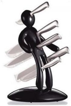 Unique Artistic Humanoid Holder 5-Pieces Knife Holder(Black)