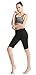 ABUSA Women's Cotton Workout Bike Yoga Shorts - Tummy Control L Black