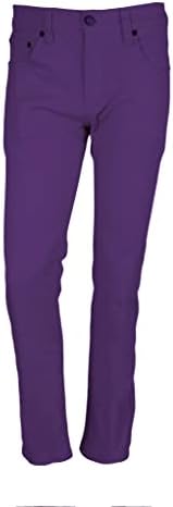 Minimal Apparel Men's Trendy Skinny Slim Fit Jeans, Purple, 38W32L