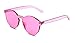 GAMT Rimless Tinted Transparent Sunglasses Futuristic Colorful Designer Glasses Red