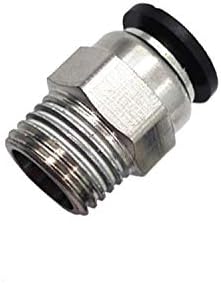 Wanm Pneumatic Quick Push to Connect Tube Fittings, Round Male Straight - 3/8" Tube OD x 1/8" Inch NPT Thread(10 per Pcak)