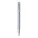 Waterman Perspective Azure Rollerball Pen, Pale Blue Satin with Chrome Trim, Fine Point with Black Ink Cartridge, Gift Box