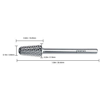 PANA Professional 3/32" Shank Size - Silver Safety Carbide Bit Medium Grit - Nail Drill Bit for Dremel Machine