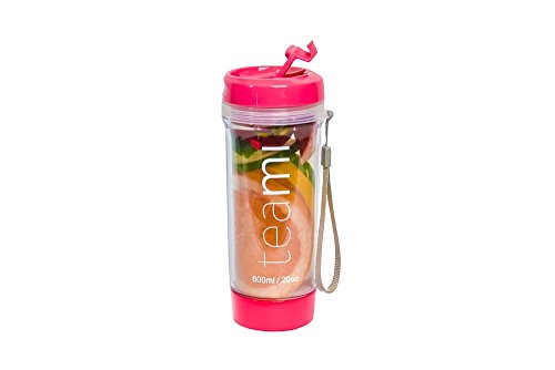 FRUIT INFUSER Water Bottle Tumbler with a Lid | 100% BPA FREE | Our Best Infusion Bottles for Infused Fruit, Smoothies, Tea, and Coffee | Double Walled Mug, Hot & Cold (20 Ounces, Pink) - Thumbnail 6