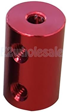 2mm-2mm Rigid Flexible Shaft Coupling Coupler Motor Connector Aluminum - Red