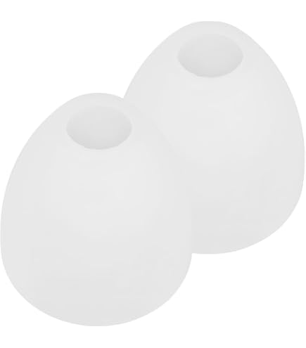 2-Pack Frosted Ribbed Bell Shaped Glass Shade – 4.8" X 4.5", 2-1/8" Fitter, For Ceiling Fan, Chandelier, Wall Sconce & Pendant Lights