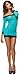 Dreamgirl Women's Stretch Mesh Dress, Turquoise/Black, One Size