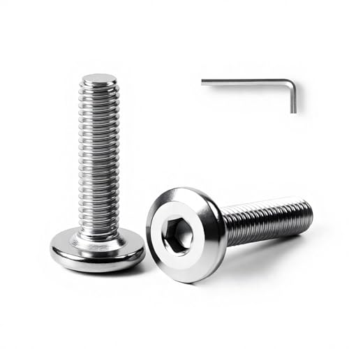 1/4-20 x 3/8" (40 Pack) Flat Head Hex Socket Cap Screws Bolts, 304 Stainless Steel 18-8, Hex Drive Countersunk Furniture Connector, Fully Threaded Machine Thread, Bright Finish at Amazon