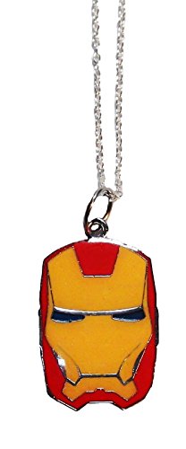 Marvel Comics IRON MAN Helmet Metal/Enamel PENDANT on 20" Chain