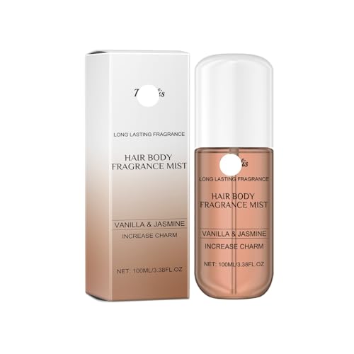 TS TAC-SKY Vanilla Jasmine Scented Fragrance Spray - Natural Fresh Floral Notes Long-Lasting Perfume For Hair, Body, Bedding & Clothes(3PCS)