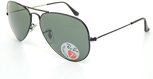 3025 002/58 Sunglasses 58mm Black Frame/CRYSTAL GREEN POLARIZED